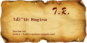 Tóth Regina névjegykártya