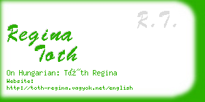 regina toth business card